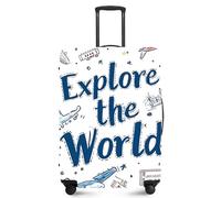 ANNA QUEEN Travel Luggage Cover Suitcase Protector Suitcase Cover Anti-Scratch,Stretchable Fit for 18-32Inch Luggage,Travel Bag Cover Washable Durable Polyester with Elastic Hem with Zipper Closure