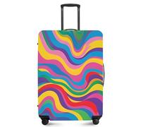 ANNA QUEEN Travel Luggage Cover Suitcase Protector Suitcase Cover Anti-Scratch,Stretchable Fit for 18-32Inch Luggage,Travel Bag Cover Washable, Rainbow pattern, XL(fits 29-32Inch suitcase), For Travel