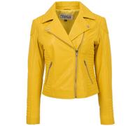 Anna Real Leather Biker Jacket House of Leather Yellow 20