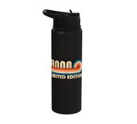 Anna Retro 70s 80s Sunset Stripe Stainless Steel Insulated Water Bottle