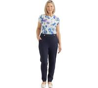 ANNA ROSE 25 Inch Slim Leg Ponte Trousers - Navy - 22