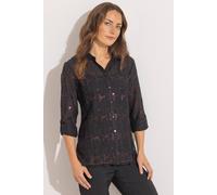 Anna Rose Embellished Broderie Anglaise Blouse In Black Black 18