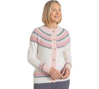 ANNA ROSE Fair Isle Cardigan - Ivory/Pink/Multi - S