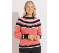 Anna Rose Fair Isle Jumper In Orange Orange S