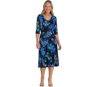 ANNA ROSE Floral Print Shirt Dress - Navy/Lime/Multi - 16