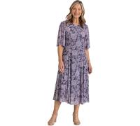 ANNA ROSE Floral Printed Mesh Midi Dress - Blush/Multi - 16