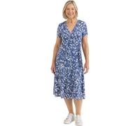 ANNA ROSE Floral Textured Print Jersey Dress - Blue/White - 16