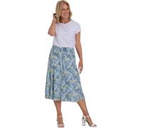 ANNA ROSE Printed Pull On Skirt - Aqua/Yellow/Multi - 20