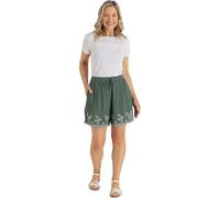 ANNA ROSE Pull On Embroidered Shorts - Khaki/White - 22