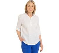 ANNA ROSE Shimmer Splash Textured Cotton Top - White - 14