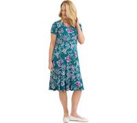 ANNA ROSE Textured Floral Printed Dress - Green/Multi - 16