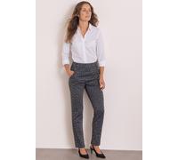 Anna Rose Women's Animal Print Slim Leg Ponte Trousers in Grey | Size: 20 Anna Rose Grey 20