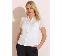 Anna Rose Women's Butterfly Embellished Blouse with Cami in Ivory | Size: 18 Anna Rose Ivory 18