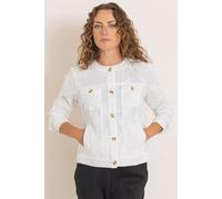 Anna Rose Women's Embroidered Jacket in White | Size: 18 Anna Rose White 18