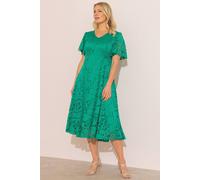 Anna Rose Women's Floral Lace Dress in Jade | Size: 12 Anna Rose Jade 12