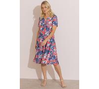 Anna Rose Women's Garden Print Textured Dress | Size: 18 Anna Rose Multicolor 18