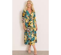 Anna Rose Women's Printed Jersey Dress in Teal | Size: 12 Anna Rose Teal 12