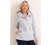 Anna Rose Women's Quilted Hooded Jacket in Pale Grey | Size: 20 Anna Rose Pale Grey 20
