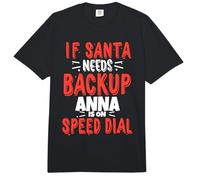 Anna Santa's Backup Personalized Anna Christmas Name Comfort Colors Adult Heavyweight T-Shirt