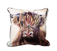 Anna Thompson "Hilda" Highland Cow Print Cushion