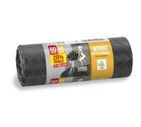 ANNA ZARADNA ST-AZ-010806 20% Thick Bin Liners Tear-Resistant Durable 60 L | Pack of 50-1 Roll | Bin Bag Rubbish Bags for Household Waste Office Made of Thick HDLD Regranulate Film Colour: Black