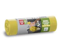 ANNA ZARADNA ST-AZ-017058 Bin Bags for Metal Plastic Tear-Resistant 120 L | Pack of 1 | Bin Bags for Household Waste Office Made of Thick LDPE Regranulate Film Colour: Yellow