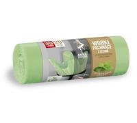 ANNA ZARADNA ST-AZ-038091 Bin Liners with Handles 35 L Strong | Pack of 20 | Mint Scented | Bin Liners for Household Waste Office Made from HDPE Film Colour: Green