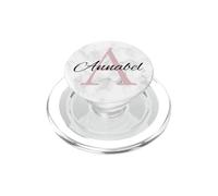 Annabel Rose Pink Monogram Glamour Letter A Girls PopSockets PopGrip for MagSafe