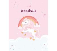 Annabella: Unicorn Notebook Personal Name Wide Lined Rule Paper | Notebook The Notebook For Writing Journal or Diary Women & Girls Gift for Birthday, For Student | 162 Pages Size 8.5x11inch