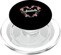 Annabelle Flower Heart Personalized Name Annabelle PopSockets PopGrip for MagSafe