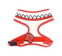 Annabelle Pet Harness, Dog Collar Plastic Buckle, Annabelle Dress Design with Rose Applique, Fits Dog with 15" Neck Size and 19-29" Chest Girth