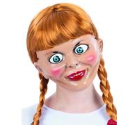 Annabelle Porcelain Doll Mask Halloween Horror Movie Ladies Fancy Dress