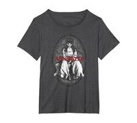 Annabelle Portrait T-Shirt, Women's Plus, Dark Heather Grey, 2X