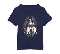 Annabelle Portrait T-Shirt, Women's Plus, Navy Blue, 4X