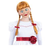 Annabelle Wig Scary Halloween Flm Character Adults Fancy Dress Ginger Wig