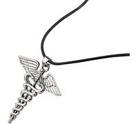 ANNABETH Chase Percy Jackson Camp Half Blood Winged Snake Serpent Caduceus Necklace