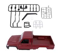 Annadue 1/12 RC Pickup Truck Casing Kit for DIY Replacement (Red) | Durable PP Material, 36x14x10cm, Yellow Color, Simulated Mirrors, DIY Parts