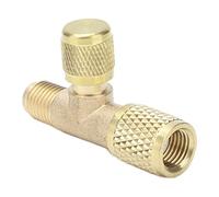 Annadue 1/4 SAE Refrigerant Charging Valve with Brass Exhaust Adapter