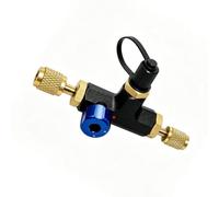 Annadue 1/4 SAE Vacuum 3 Way Valve for AC Refrigeration | 3 Way Tee Adapter, 1/4 SAE Brass Fitting, Independent Shut Off, HVAC Manifold Connector, R22 R134a Compatible
