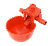 Annadue 10 Pcs Chicken Drinker Poultry Waterer Automatic Water Bowl Cup Watering Tool for Cage, Adjustable Volume Poultry Water Drinker