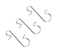 Annadue 100 Pcs Multi Purpose Metal S Shape Hooks for Christmas Tree Ornament Holders, White Hanging Hooks for Bells, Small Decorations, Home & Holiday Decor Accessories (White)