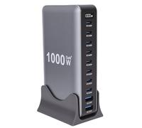Annadue 1000W USB C Fast charging Block, 10 Port USB Charging Station GaN III Pro 140W PD PPS Desktop for Multiple Devices, Laptop Adapter (UK Plug)