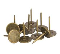 Annadue 100Pcs Upholstery Nail, Flat Head Decorative Pin, Cyan Bronze Iron Furniture Accessories, Sofa Upholstery Tacks for Home Furniture (Diameter 14MM*Total Length 20MM)