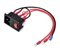 Annadue 10A 220V Switch Power Socket Inlet Module, Universal Power Supply Switch Socket for 3D Printer with Fuse, Utype Plug