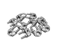 Annadue 10PCS M10 Wire Rope Cable Clamp 304 Stainless Steel U Bolt | Threaded Grip Fastener, Deck And Stair Rail, Sign And Banner Hold, Weather Safe Metal, Simple Hand Fit