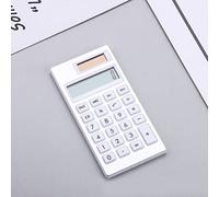 Annadue 12 Digit Solar Portable Calculator White Simple INS Style Basic Standard for Student School Business (White)