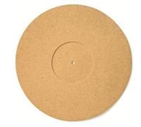 Annadue 12 Inch Cork Turntable Mat, Anti Slip Reduce Noise, Soft Cork Record Player Mat with Groove Design, Retro Look for Record Players