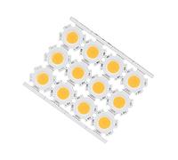 Annadue 12Pcs LED Chips COB Light Emitter for DIY Spotlights Downlight Ceiling Lamp, 5W 15-17V, High Brightness with 160LM/W, 120° Wide Beam Angle for Indoor Lighting (Warm Lighting)