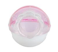 Annadue 13cm Lovely Hamster Running Exercise Wheel Plastic Small Pet Toy Rat Running Play Toy Blue Small Pet Bathroom with Cover Clear Hamster Sand Bath Box for Gerbils Mice Furry Animals (Pink)