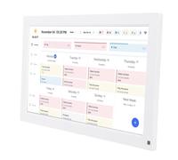 Annadue 15.6 Inch Smart Digital Calendar, 1920×1080 Full HD Touchscreen Family Planner Calendar with Chore Chart To Do List Notepad for Scheduling, White (UK Plug)